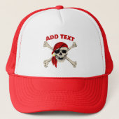 Pirate Hat, personalisieren Sie Text Truckerkappe (Vorderseite)
