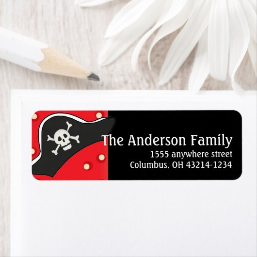 Pirate Hat Rücksendeadressen-Aufkleber (Insitu)