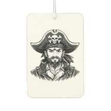 Pirate head with hat sailor and Eye Patch and Bear