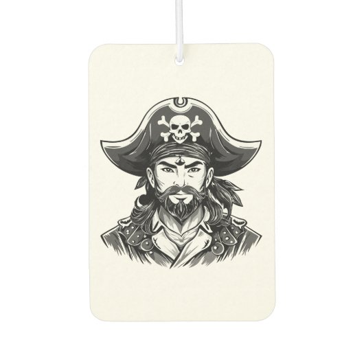 Pirate head with hat sailor and Eye Patch and Bear Autolufterfrischer (Vorderseite)