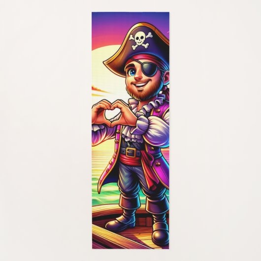 Pirate Heart Hands Yogamatte (Vorderseite)