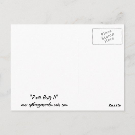 Pirate Hintern Postcard Postkarte (Rückseite)
