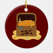 Pirate Hintern Schatztruhe Keramikornament (Hinten)
