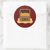 Pirate Hintern Schatztruhe Runder Aufkleber (Tasche)