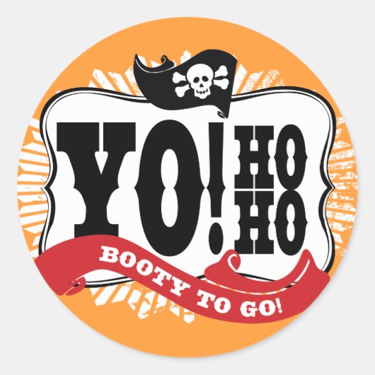 Pirate Hintern Sticker für Gefälligkeitstaschen od (Vorderseite)