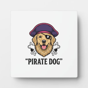 Pirate-Hund Vintage-Gravur-Shirt-Design_1 Fotoplatte