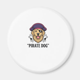 Pirate-Hund-Vintage-Stickerei-Shirt-Design_1 Magnet