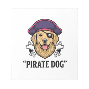 Pirate-Hund-Vintage-Stickerei-Shirt-Design_1 Notizblock