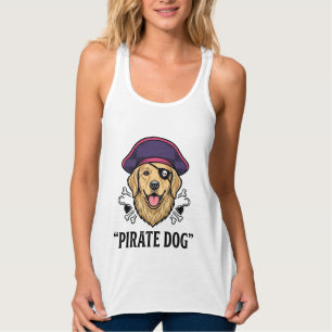 Pirate-Hund-Vintage-Stickerei-Shirt-Design_1 Tank Top
