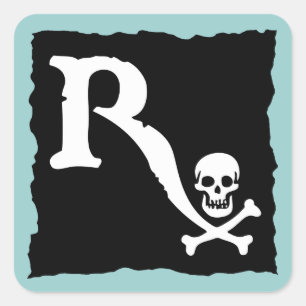 Pirate II Quadratischer Aufkleber