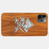 Pirate im Teak-Holzstil Case-Mate iPhone Hülle (Rückseite (Horizontal))