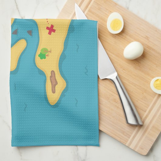 Pirate Island Adventure Park Karte für Jungen Handtuch (Viertel Falte)