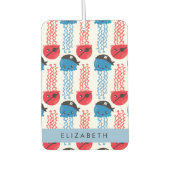 Pirate Jellyfish, Quallen Muster, Ihr Name Autolufterfrischer (Vorderseite)