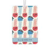 Pirate Jellyfish, Quallen Muster, Ihr Name Autolufterfrischer (Rückseite)