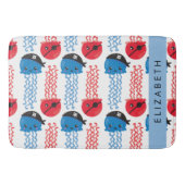 Pirate Jellyfish, Quallen Muster, Ihr Name Badematte (Vorderseite)