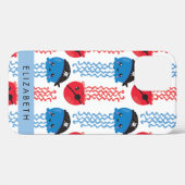 Pirate Jellyfish, Quallen Muster, Ihr Name Case-Mate iPhone Hülle (Rückseite (Horizontal))