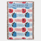 Pirate Jellyfish, Quallen Muster, Ihr Name Decke (Vorderseite Vertikal)