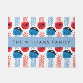 Pirate Jellyfish, Quallen Muster, Ihr Name Fußmatte (Vorderseite)