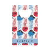 Pirate Jellyfish, Quallen Muster, Ihr Name Geldbeutel Flaschenöffner (Vorderseite)