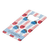 Pirate Jellyfish, Quallen Muster, Ihr Name Geldbeutel Flaschenöffner (Rückseite Schrägansicht)