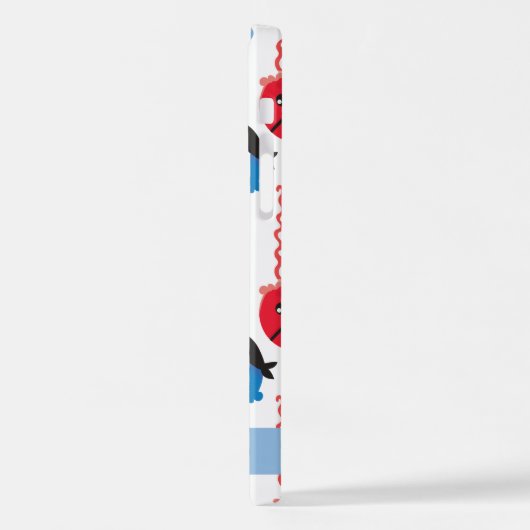 Pirate Jellyfish, Quallen Muster, Ihr Name iPhone Hülle (Linke Seite)