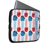 Pirate Jellyfish, Quallen Muster, Ihr Name Laptopschutzhülle (Vorne Rechts)