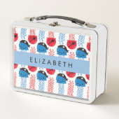 Pirate Jellyfish, Quallen Muster, Ihr Name Metall Brotdose (Vorderseite)