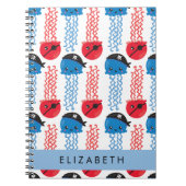 Pirate Jellyfish, Quallen Muster, Ihr Name Notizblock (Vorderseite)