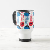 Pirate Jellyfish, Quallen Muster, Ihr Name Reisebecher (Vorderseite Links)