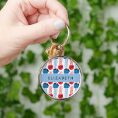 Pirate Jellyfish, Quallen Muster, Ihr Name Schlüsselanhänger (Hand)