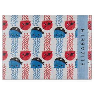 Pirate Jellyfish, Quallen Muster, Ihr Name Schneidebrett