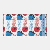 Pirate Jellyfish, Quallen Muster, Ihr Name Schreibtischunterlage (Vorderseite)