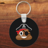 Pirate Kackte Funny Halloween Schlüsselanhänger (Vorderseite)