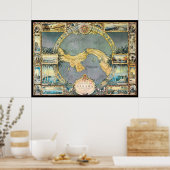 "Pirate" Karte von Panama Poster (Küche)