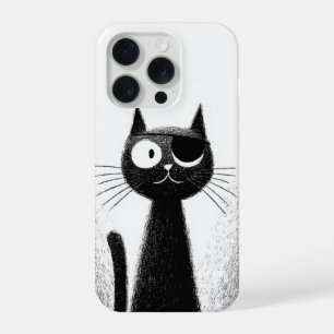 Pirate Katze – Süße, minimalistische Katzenkunst iPhone 15 Pro Hülle