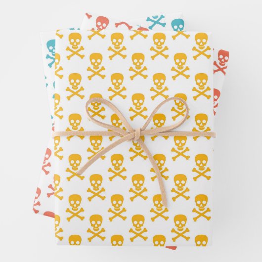 Pirate Kids Party Crossbones Farbenfroh Moderner S Geschenkpapier Set (Beispiel)