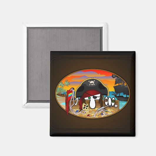 Pirate Kilroy Magnet (Vorderseite/Rückseite)