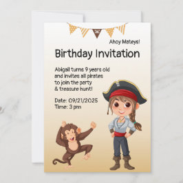 Pirate Kindergeburtstag Einladung