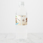 Pirate Kindergeburtstag Wasserflaschenetikett (Rückseite)