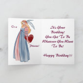 Pirate Kitty oder Hübsche Prinzessin? Geburtskarte Karte (Innenseite)