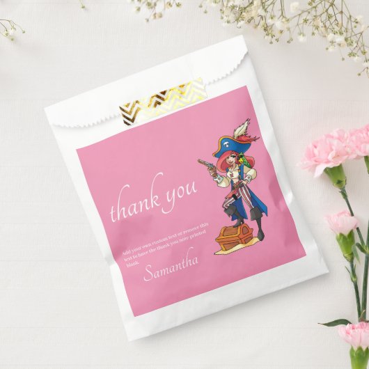 Pirate Lady Danke Pink Geschenktütchen (Versiegelt)