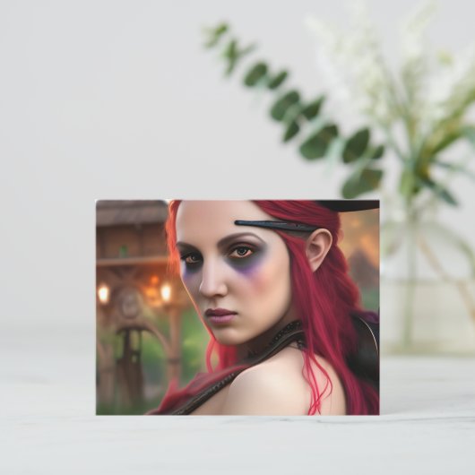 Pirate Lady Postkarte (Stehend Vorderseite)