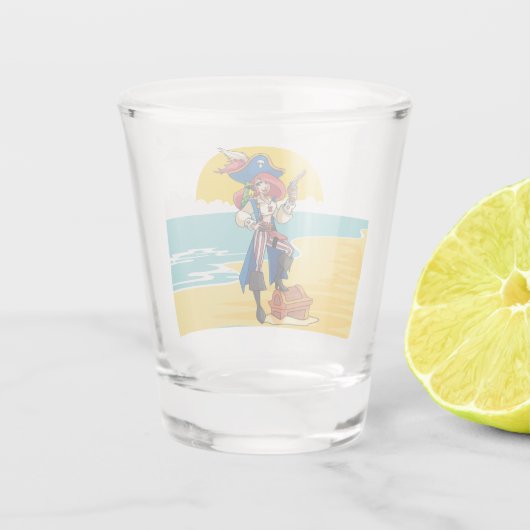 Pirate Lady Treasure Schnapsglas (Rückseite)