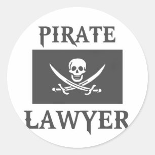 Pirate Lawyer Runder Aufkleber