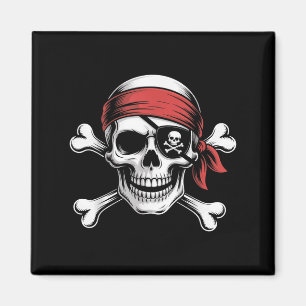 Pirate Lazy Skull Bandana Halloween Kostüm Men Bo Magnet