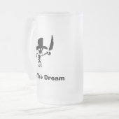 Pirate lebe den Traum Mattglas Bierglas (Vorderseite Links)