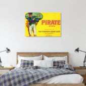 Pirate Lemon LabelSan Fernando, CA Leinwanddruck (Insitu (Schlafzimmer))