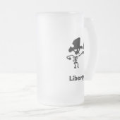 Pirate Liberty Mattglas Bierglas (VorderseiteRechts)