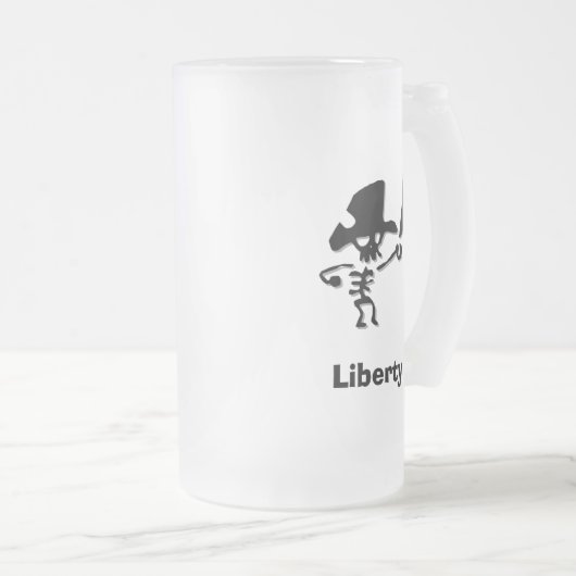 Pirate Liberty Mattglas Bierglas (VorderseiteRechts)
