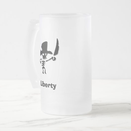 Pirate Liberty Mattglas Bierglas (Vorderseite Links)